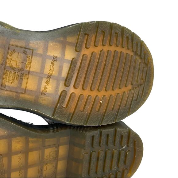 Dr. Martens 1460 Flat White Combat Boots - WHITE & BLACK - Picture 10 of 12